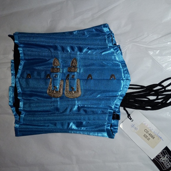 Steampunk Blue Long Underbust - Picture 2 of 5